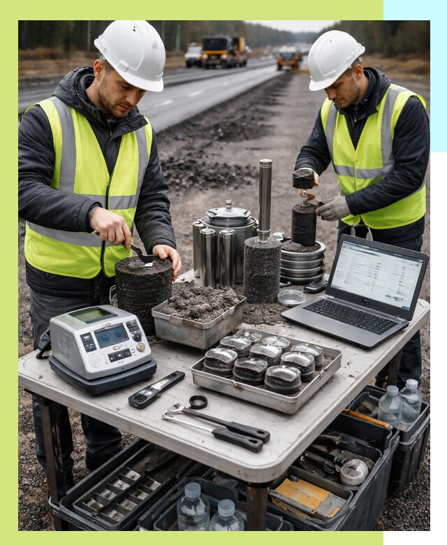 Сертификация асфальта: испытания и подтверждение в Грозном