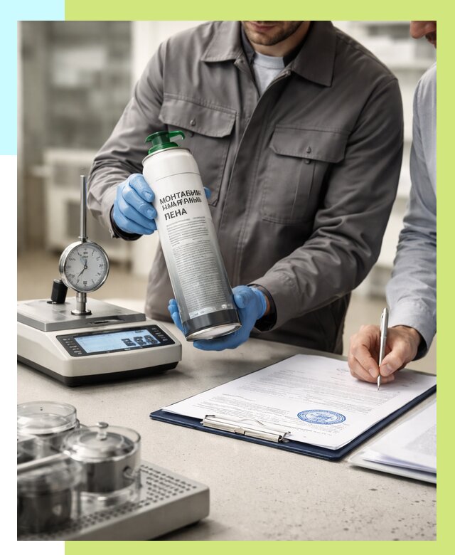 Сертификация монтажной пены в Грозном от 15392 р. | Алешин-Грз