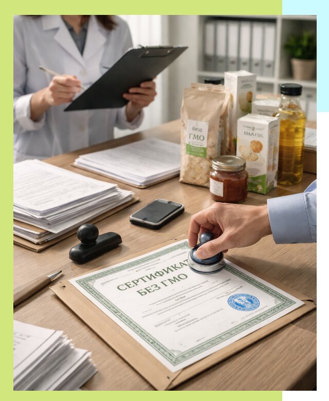 Получение сертификата Без ГМО для продукции в Грозном
